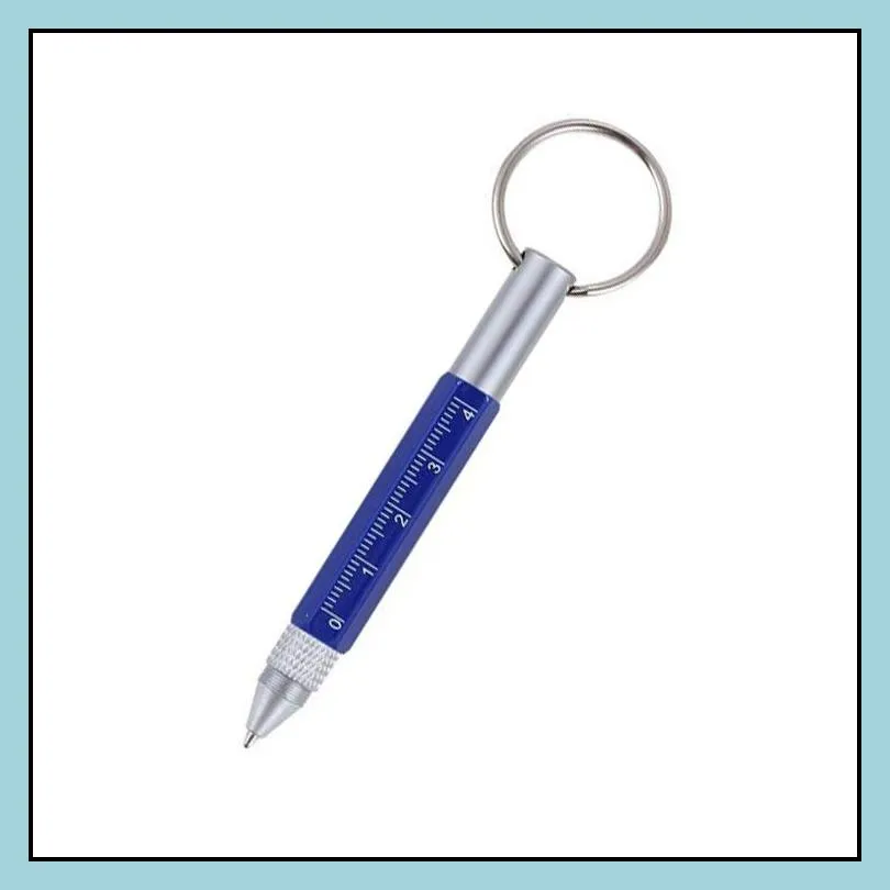 multifunctional mini metal ballpoint pen outdoor tool pen screwdriver keychain short scale pens