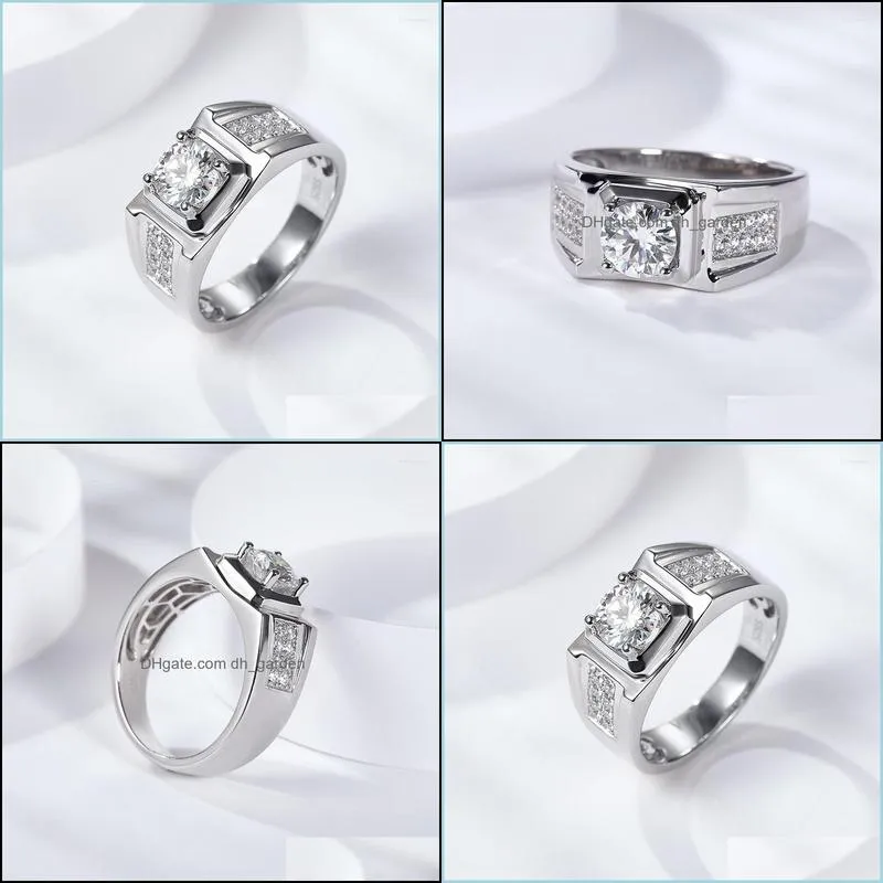 wedding rings msr2030 men moissanite 1 carat d vvs s925 jewelry engagement ring