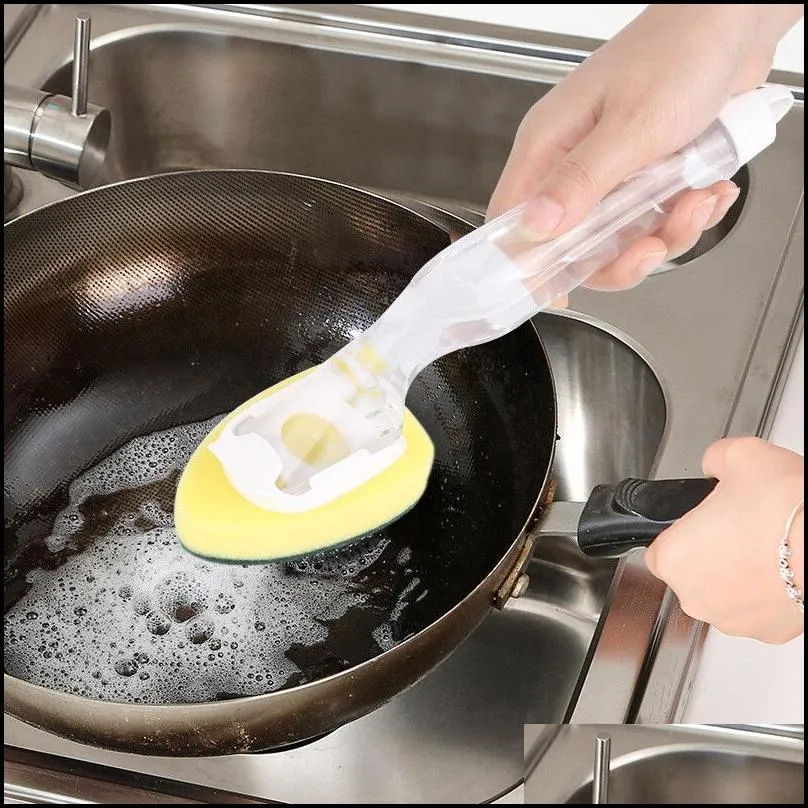 handle sponge magic washer brush head kitchen cleaning replacement dish wash scrubber 220926