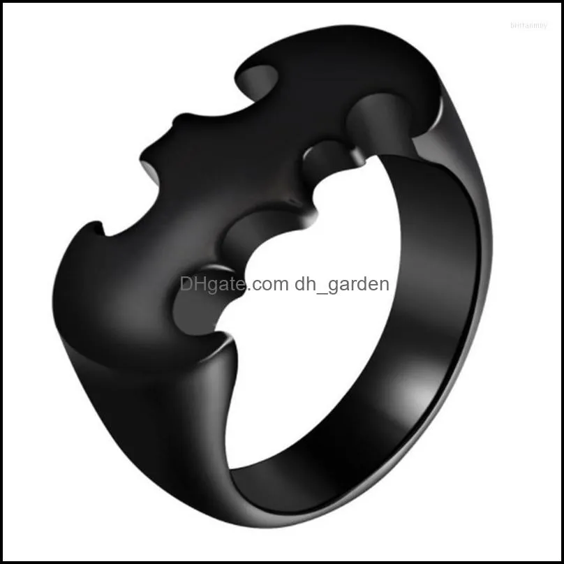 cluster rings mens classic simple creative design bat shape party hip hop gift ring