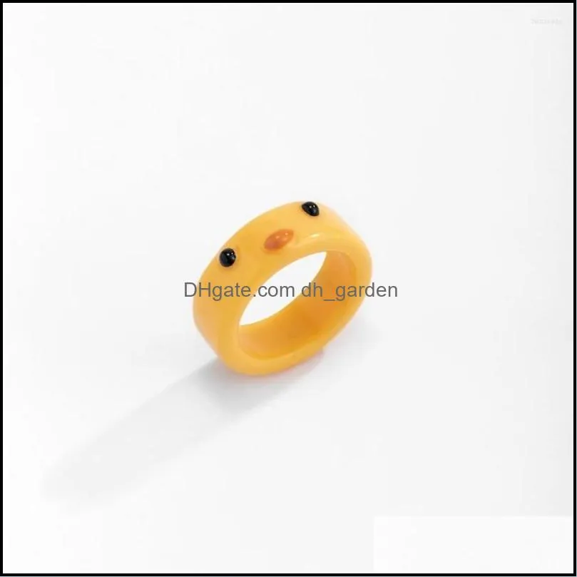 cluster rings cosysail cute frog chick resin acrylic ring for female girl y2k simple animal aesthetic couple jewelry friendship gifts