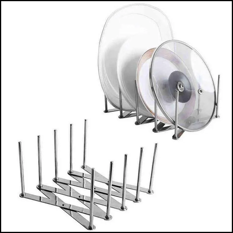 extendable pot lid holders multipurpose steamer rack pans glasses holder flexible plate organizer kitchen storage 211102