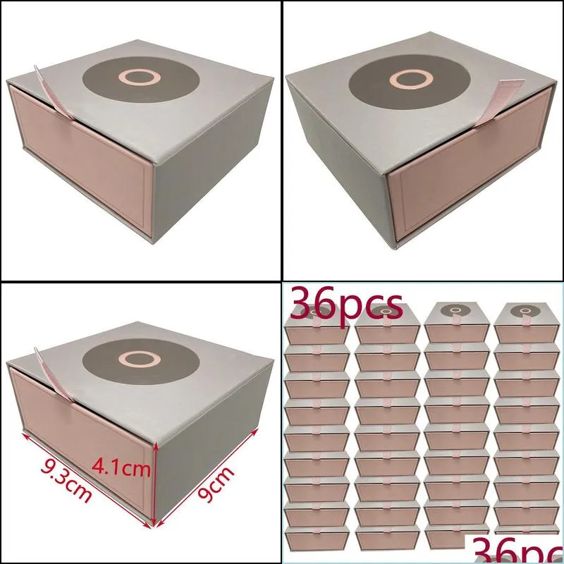36pcs newest packaging paper box bracelet display ring earrings necklace gift velvet box compatible with diy europe jewelry cx220423