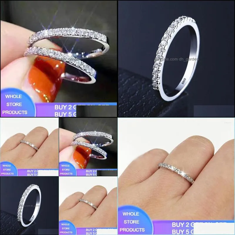 wedding rings tibetan silver s925 engagement jewelry simple geometric round single stackable finger for women r002weddingwedding