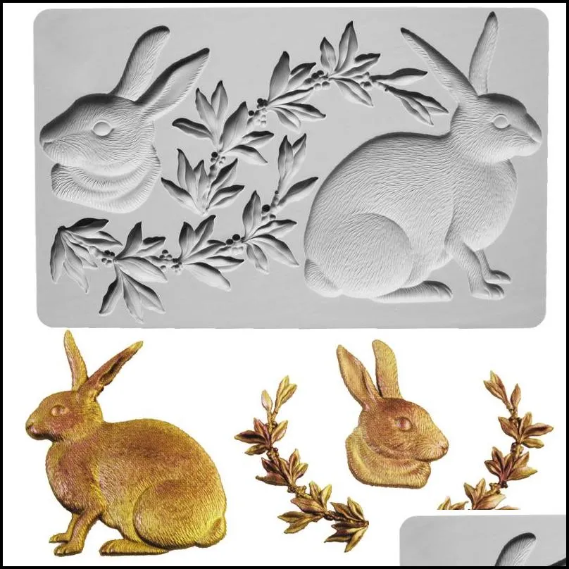 farm animals pig horse rabbits rooster chick silicone mold fondant cakes decorating mould sugarcraft chocolate baking tools 220601