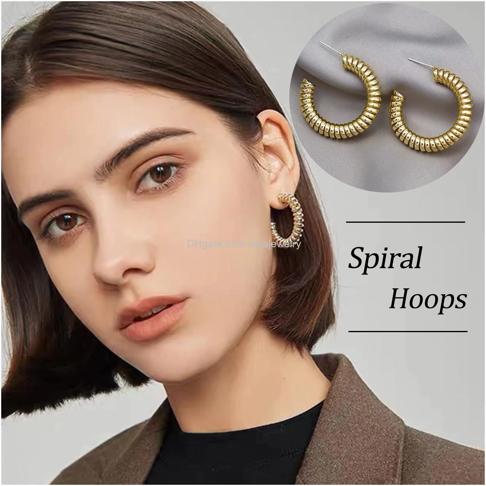 gold hoop earrings set for women multipack fashion dangle heart statement pearl earrings pack hypoallergenic chunky hoops jewelry for birthday party gift