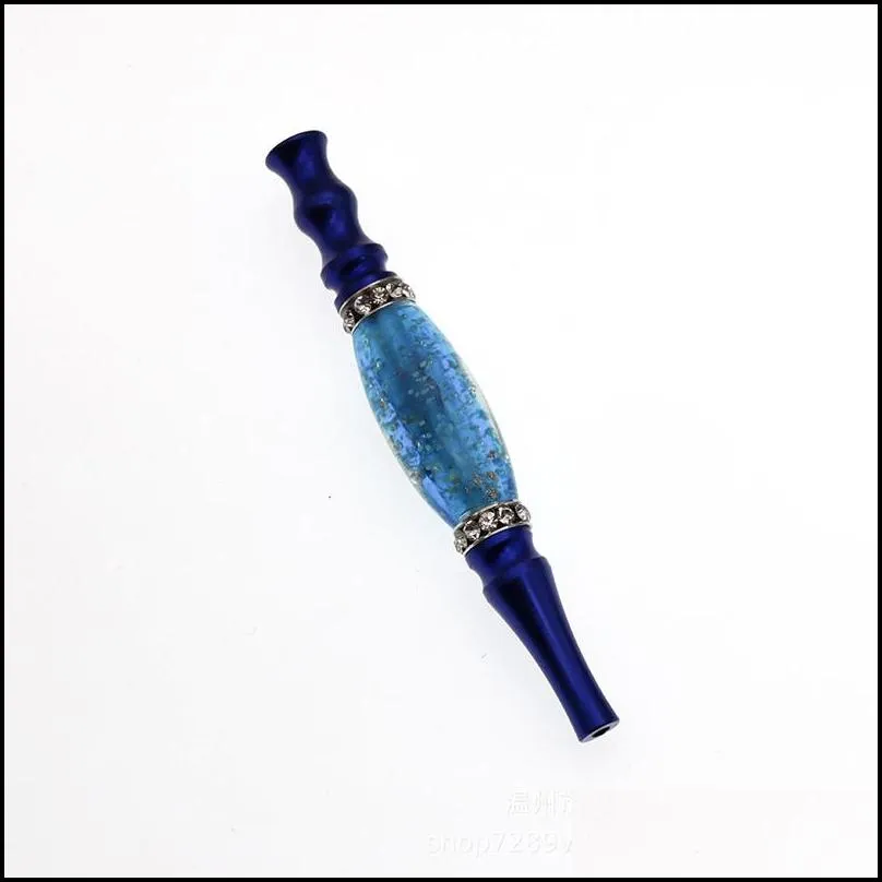 7 color luminous pipe metal diamond ladies fashion portable cigarette holder household smoking accessories