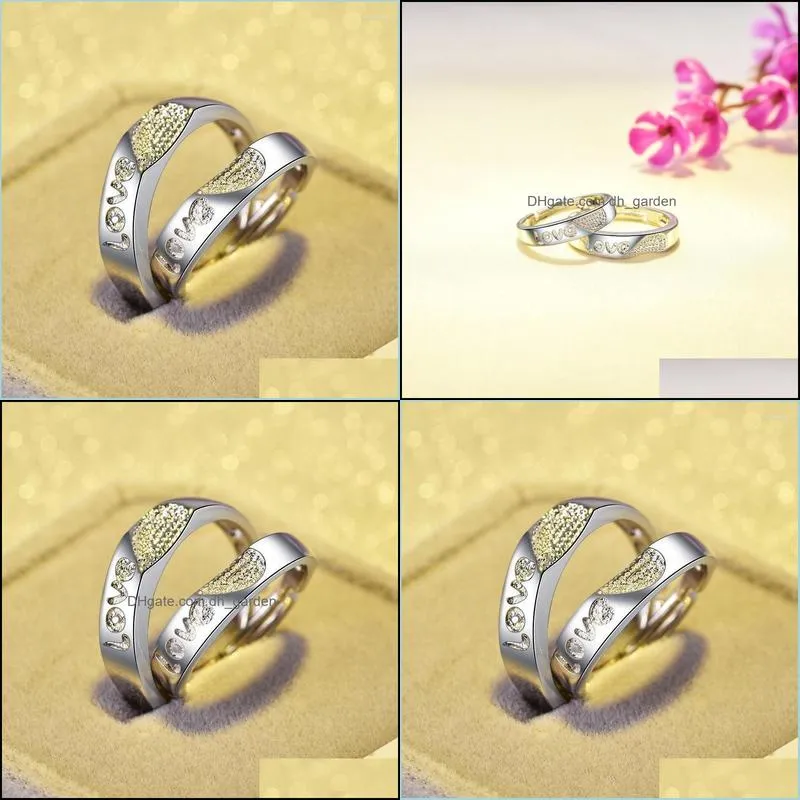 wedding rings ring korean jewelry silver a pair of open men and women love each other couple jewelrywedding brit22