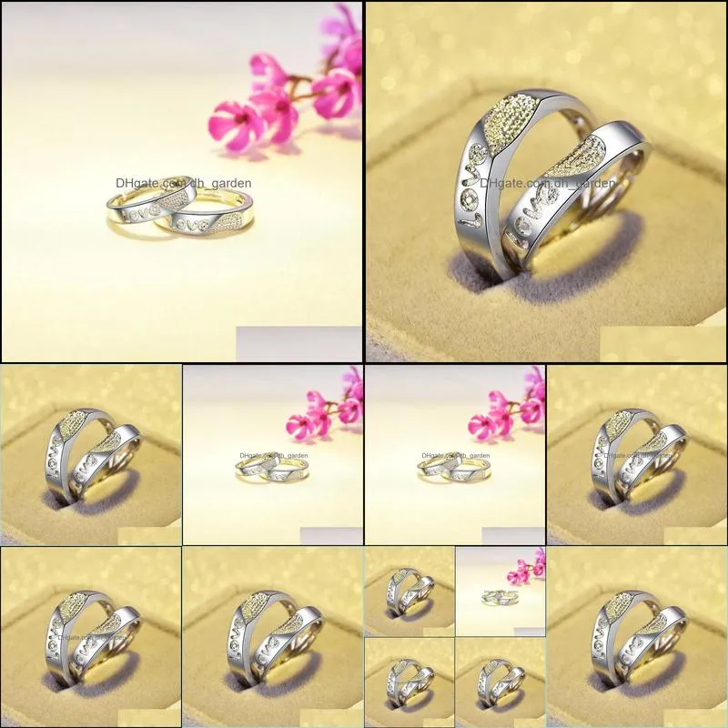 wedding rings ring korean jewelry silver a pair of open men and women love each other couple jewelrywedding brit22