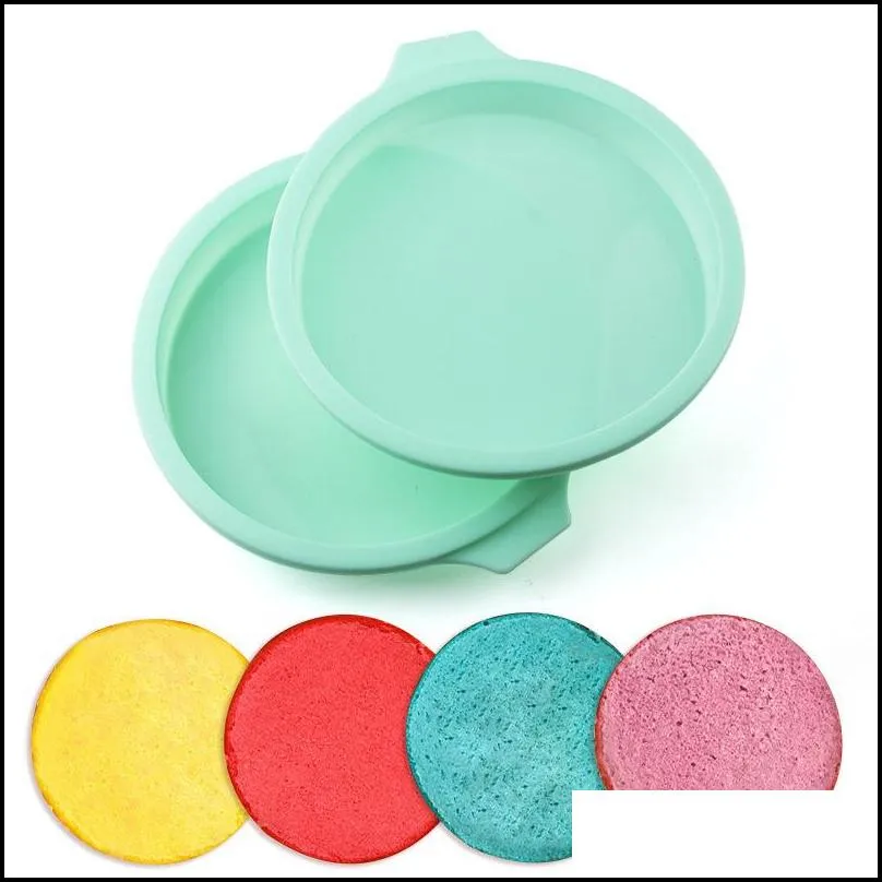 4 pcs set silicone layered cake mold round shape bread pan toast tray mould non stick baking tools 220601