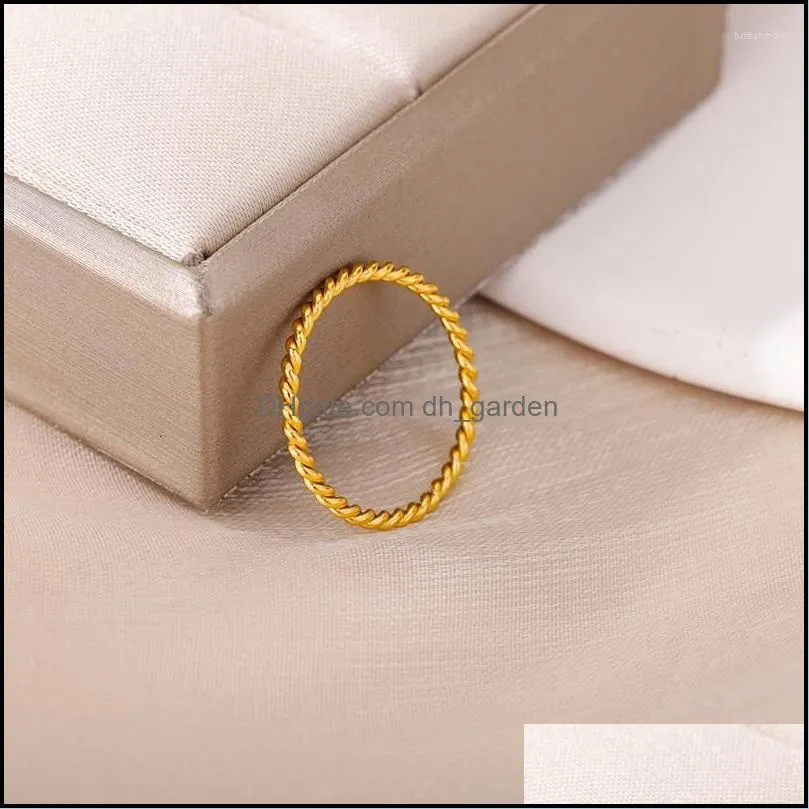 cluster rings simple for women stainless steel finger ring wedding birthday fashion korean aesthetic jewelry gift bague femme