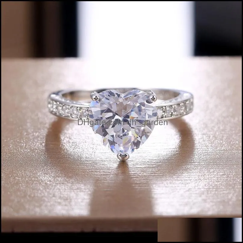 wedding rings recommendation love sparkling zircon ladies ring peach heart fashion prom gift jewelrywedding brit22