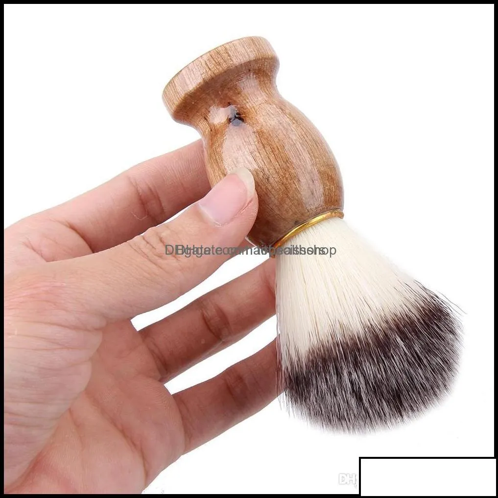 Makeup Brushes Tools Accessories Health Beauty Badger Hair Mens Shaving Brush Barber Salon Men Facial Beard Cleanin Dh5Wd