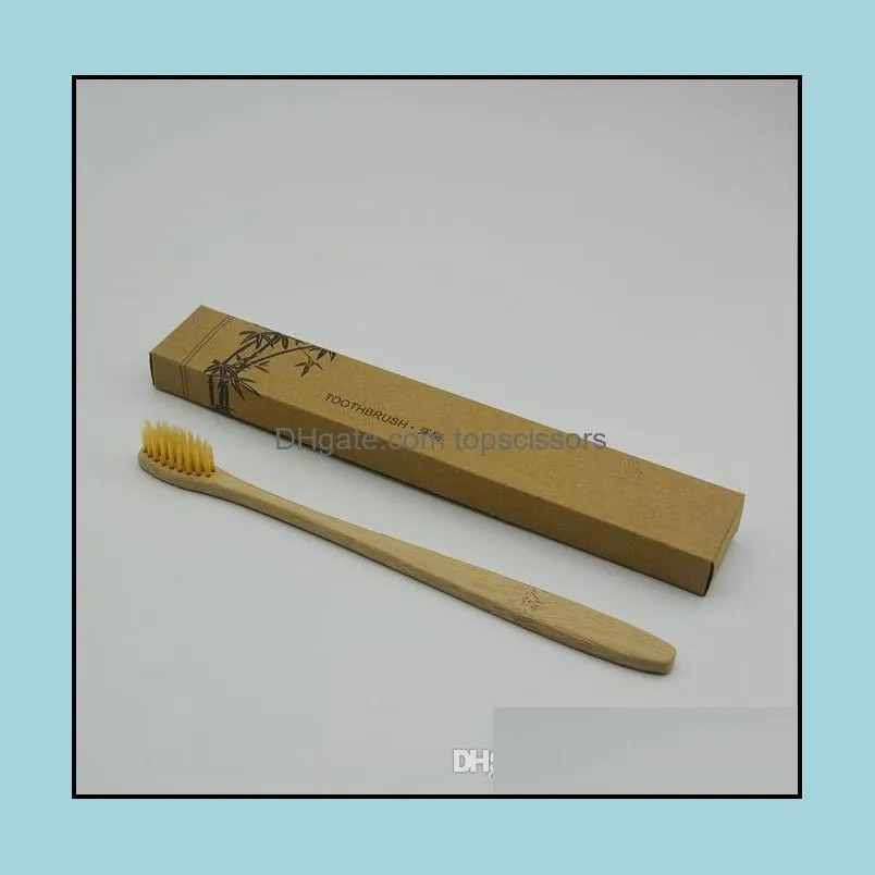 new fashion bamboo toothbrush crown environmentally toothbrush bamboo toothbrush soft nylon capitellum bamboo toothbrushes for hotel