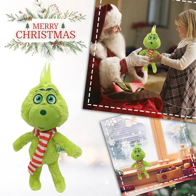 how grinchs stole plush toys christmas soft grinch plush toy animal dog stuffed doll for kids children birthday gift