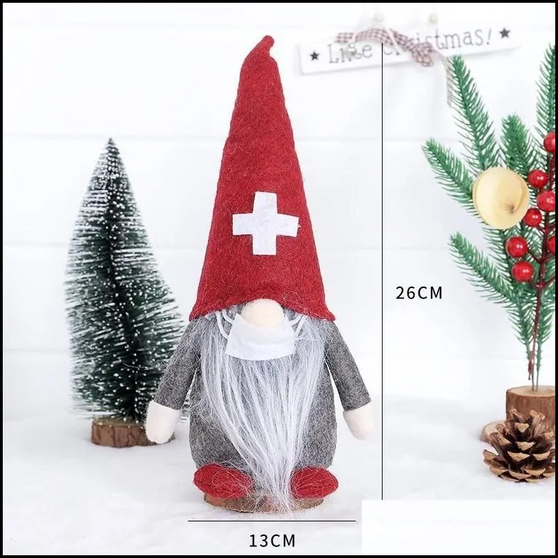 christmas doctor nurse gnome plush ornaments swedish santa xmas tree decor holiday home party decoration gifts