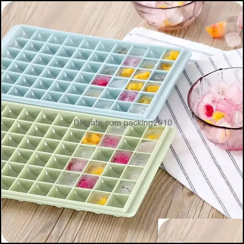 diy creative 96 grids ice cream cube tools small mold square shape silicone ice tray fruit maker bar kitchen home accessories