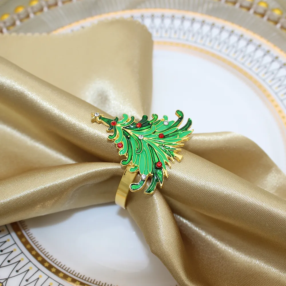 dvianna 6 12 christmas napkin rings christmas tree napkin rings holders for wedding holiday dinners parties decor hwc60