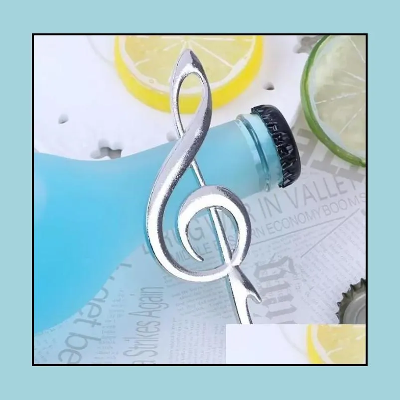 symphony chrome music note party bottle opener in gift box bar supplies wedding bridal shower favors