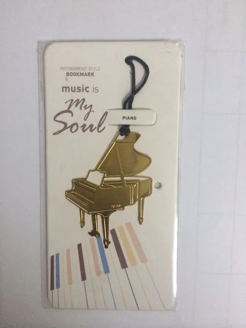 beautiful instrument with lanyard notebook metal bookmark creative fixed piano guitar organ harp violin trumpet