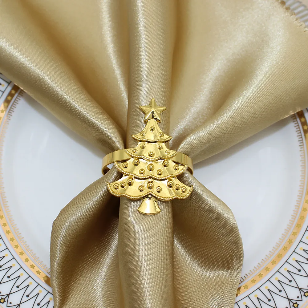 dvianna christmas napkin rings christmas tree napkin holder rings for wedding holiday dinners parties decoration hwc53