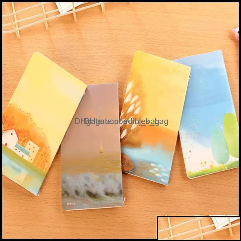 Notepads Vintage Romatic Starry Sky Series 80K Mini Notebook Journal Diary Notepad Soft Copybook Daily Memos Pads Drop Delivery 2021