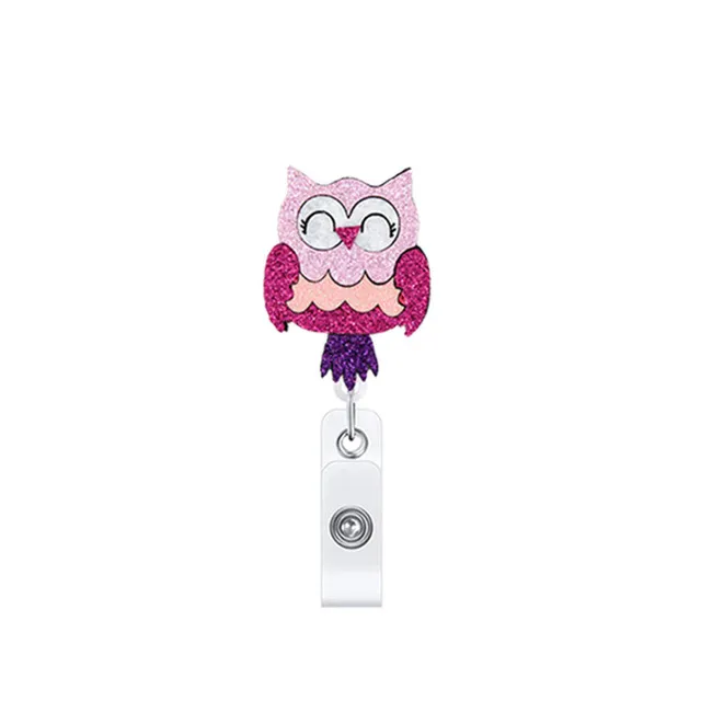 animals owl retractable nurse badge holder reel cute student id card holder keychains lanyard name tag holder