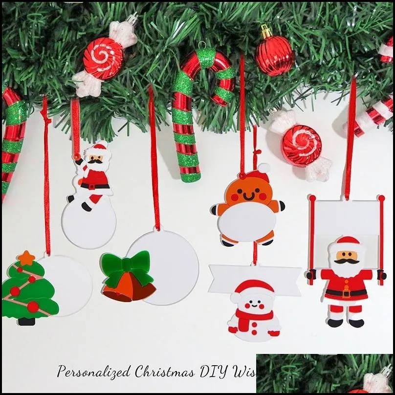 2022 christmas diy decoration 6 sets pvc xmas tree hanging ornament party pendant