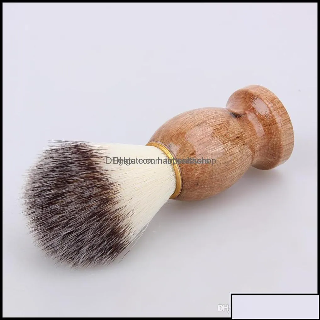 Makeup Brushes Tools Accessories Health Beauty Badger Hair Mens Shaving Brush Barber Salon Men Facial Beard Cleanin Dh5Wd