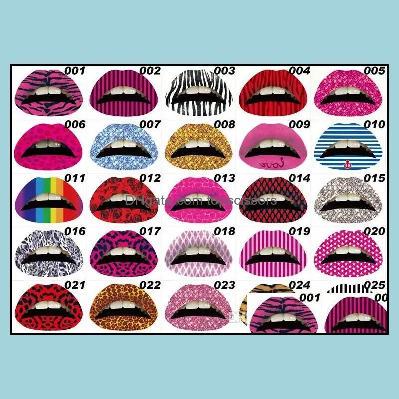 Waterproof Temporary Lip Tattoo Stickers For Body Beauty Kiss Best