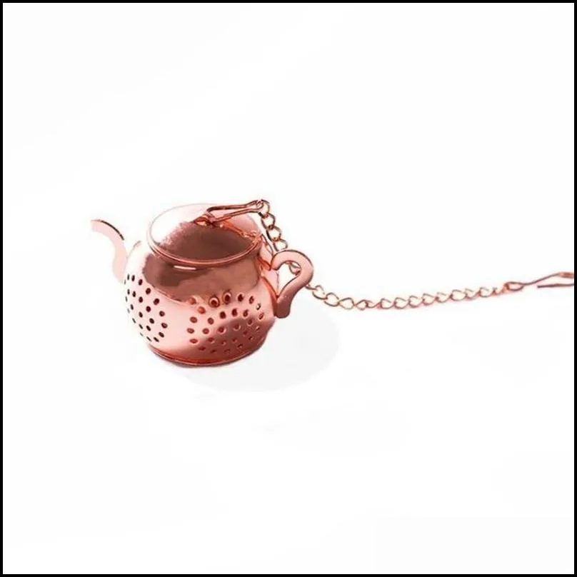 coffee tea tools mini tea infuser 3 5cm teapot shaped teas strainer 304 stainless steel safely filter reuseable kitchen accessories