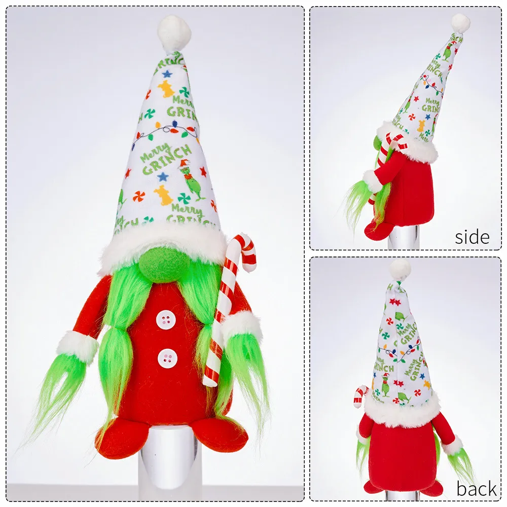 christmas doll set christmas english brand striped crutch grinch with light rudolph doll faceless doll dwarf ornaments