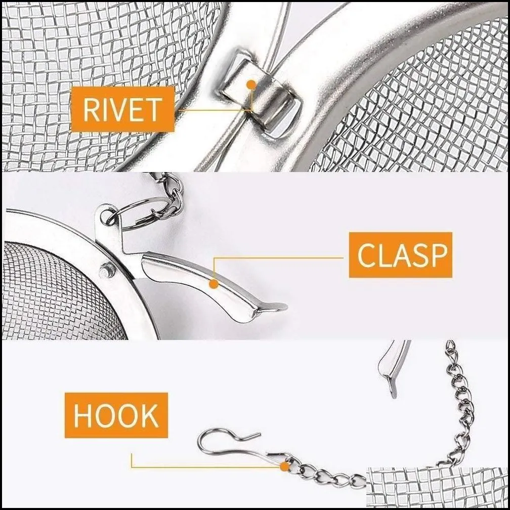 stainless steel tea pot infuser sphere locking spice tea ball strainer mesh infuser tea strainer filter infusor fy3573