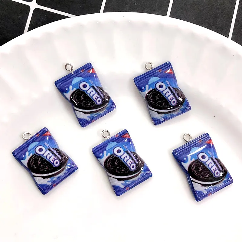 resin flatback chocolate biscuit earring charms simulated snacks diy crafts phone case embellishment bead jewlery make d94