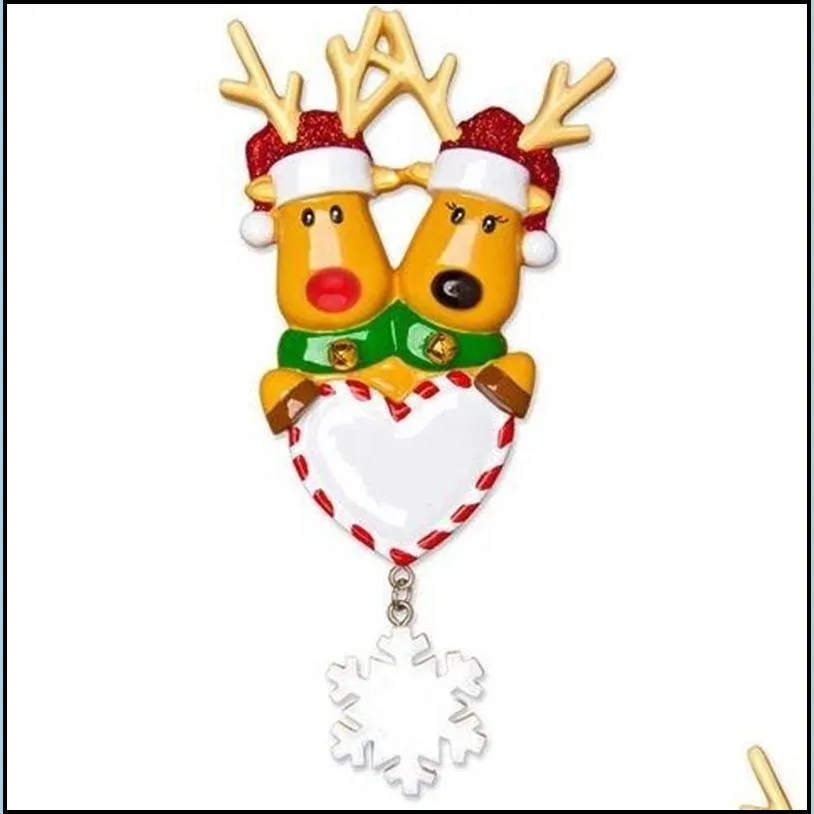 christmas deer love listing resin tree decoration creative holiday pendant decorative crafts