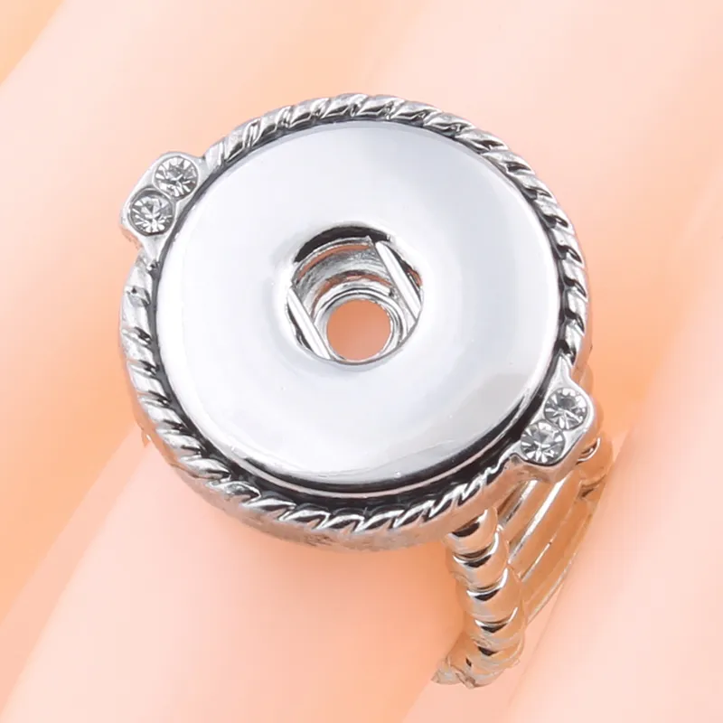 fashion snap ring jewelry diy adustable snaps button ring for women fitting jewelry zh021