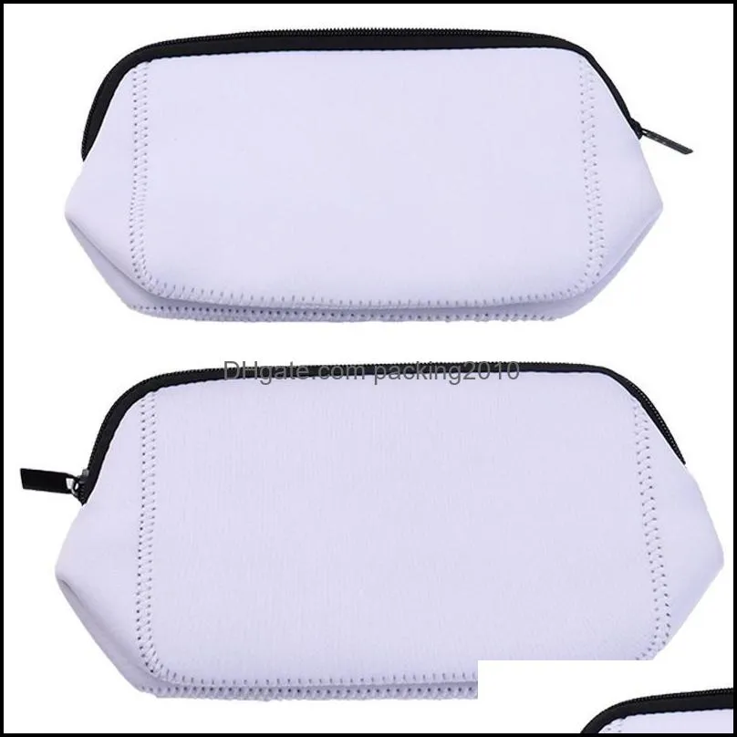 sublimation neoprene storage bag blank diy women handbags waterproof change purse with zipper for adults kids