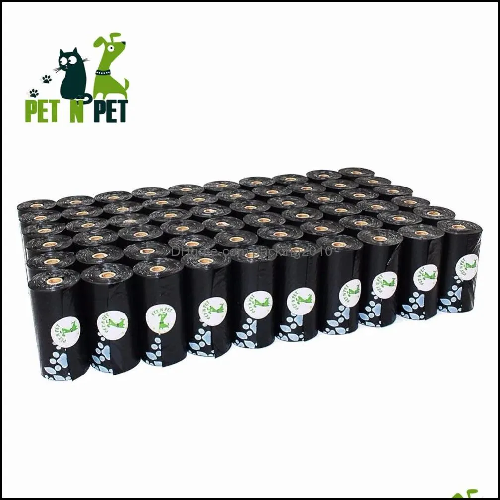 pet biodegradable dog poop bags supplies ecofriendly 1080 counts black waste bags unscented clean garbage bolsas