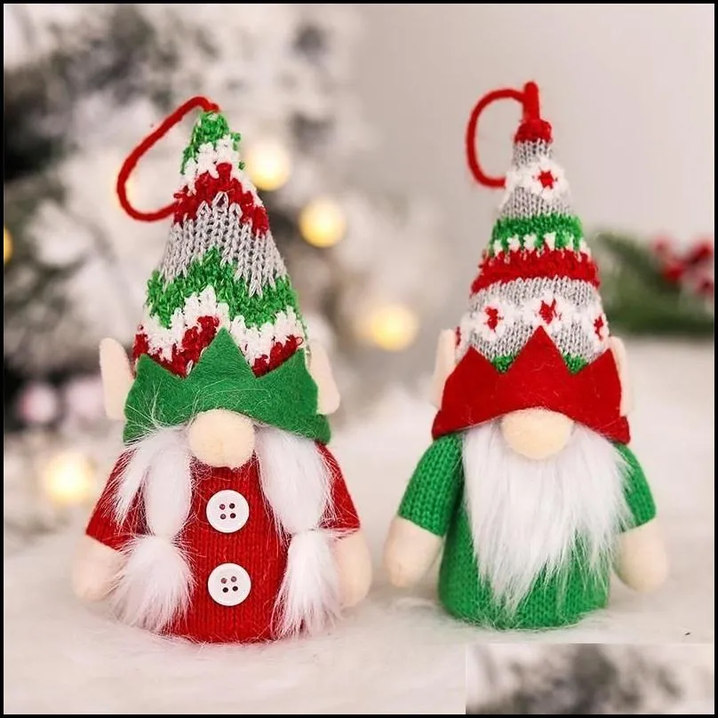 christmas elf decoration luminous antler faceless old man doll with shiny hats for tree gnome festival accessories home decor
