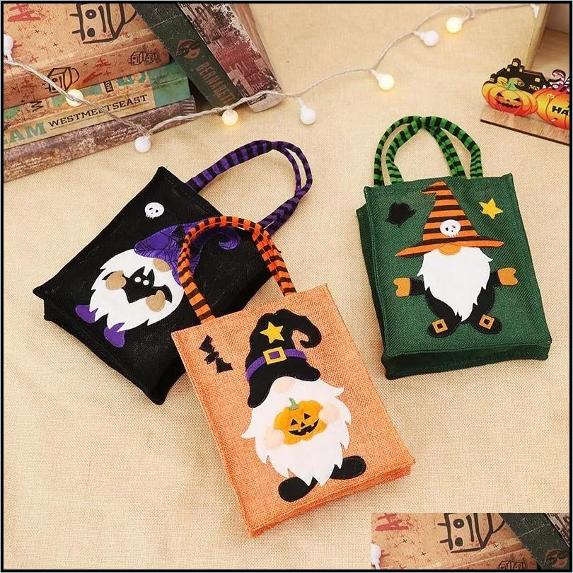 christmas decorations handbag kids gift candy bag linen bags for festival party faceless doll