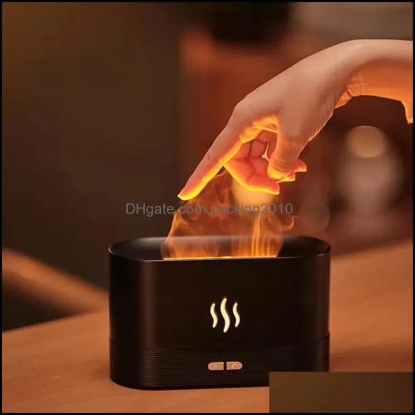 household office essential oils diffusers usb small flame humidifier aromatherapy machine flames humidifiers