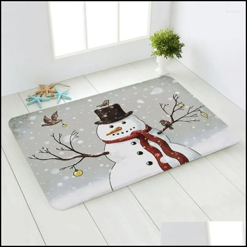 christmas decorations santa claus mat outdoor carpet merry decor for home ornaments navidad xmas new year gift