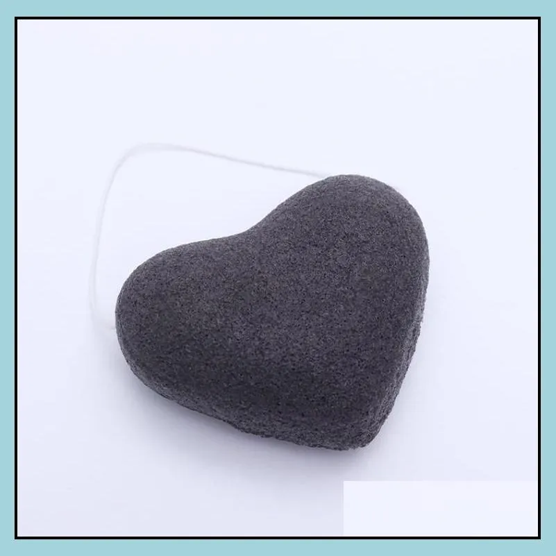 konjac facial cleansing puff heart shaped facials clean sponge exfoliating dirt baths sponges face care makeup tools fy3987