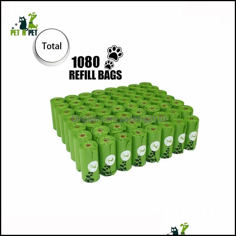 pet biodegradable dog poop bags supplies ecofriendly 1080 counts black waste bags unscented clean garbage bolsas