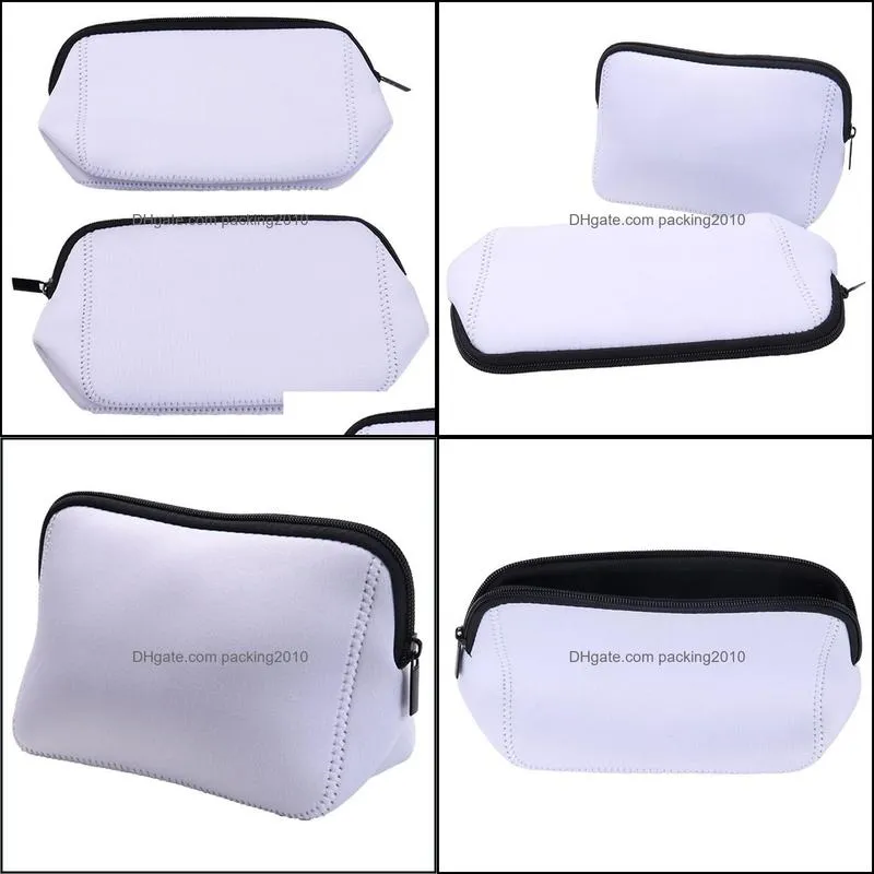 sublimation neoprene storage bag blank diy women handbags waterproof change purse with zipper for adults kids