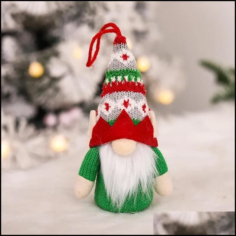 christmas elf decoration luminous antler faceless old man doll with shiny hats for tree gnome festival accessories home decor