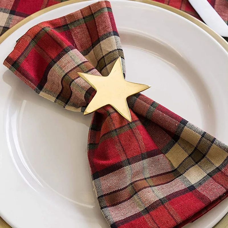 five pointed star napkin ring christmas napkin ring suitable for holiday parties dinners wedding receptions etc