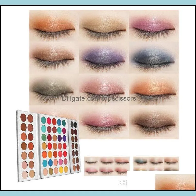  beauty glazed 63 color eyeshadow palette waterproof shimmer glitter eye shadow highlight palette matte eyeshadow