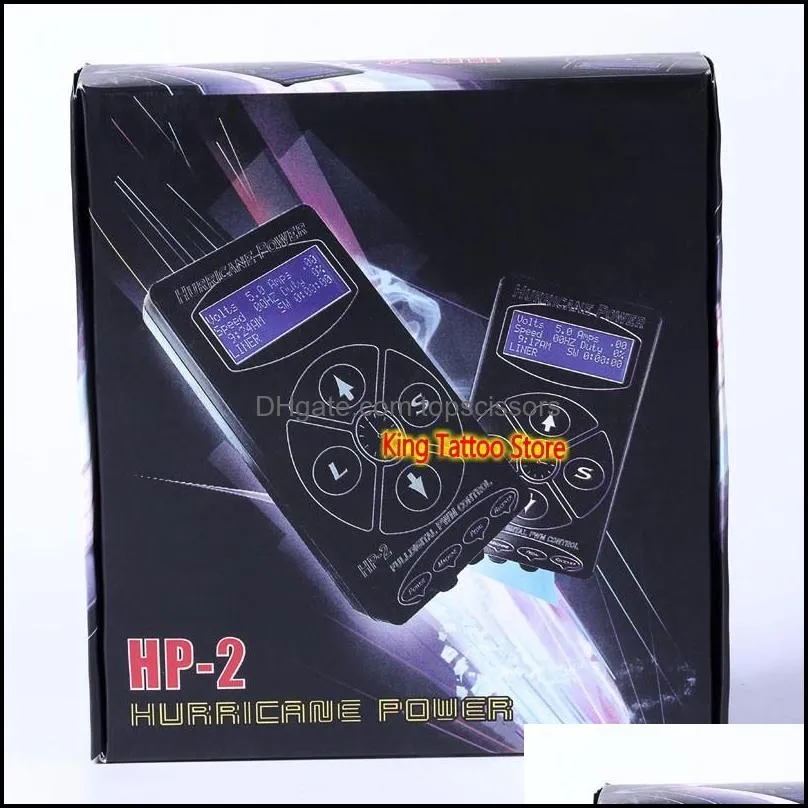 wholesale tattoo power supply professional hurricane hp2 powe supply lcd display digital dual tattoo power supply machines 