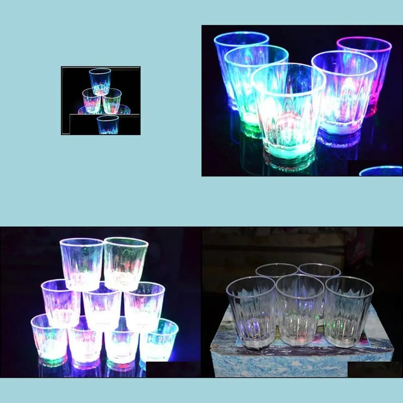 led flashing glowing cup water liquid activated lightup wine beer glass mug luminous party bar drink christmas party decoration